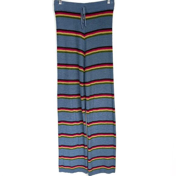 Free People FP Beach Mariner Stripe Sweater Knit Pants Size Small - Picture 2 of 13